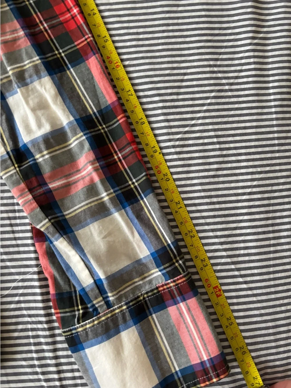 J. Crew Red, Blue and White Plaid Button-Down Shirt